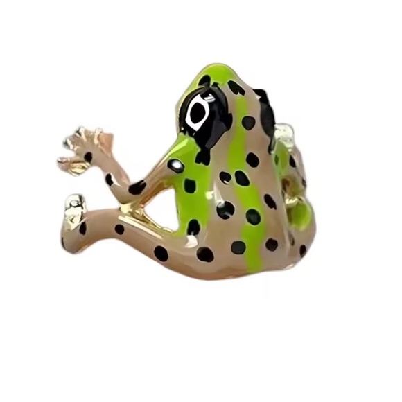 Green Dot Frog Reptile Ring - Picture 5 of 9
